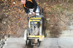 Beton schneiden mit der Schneidmaschine